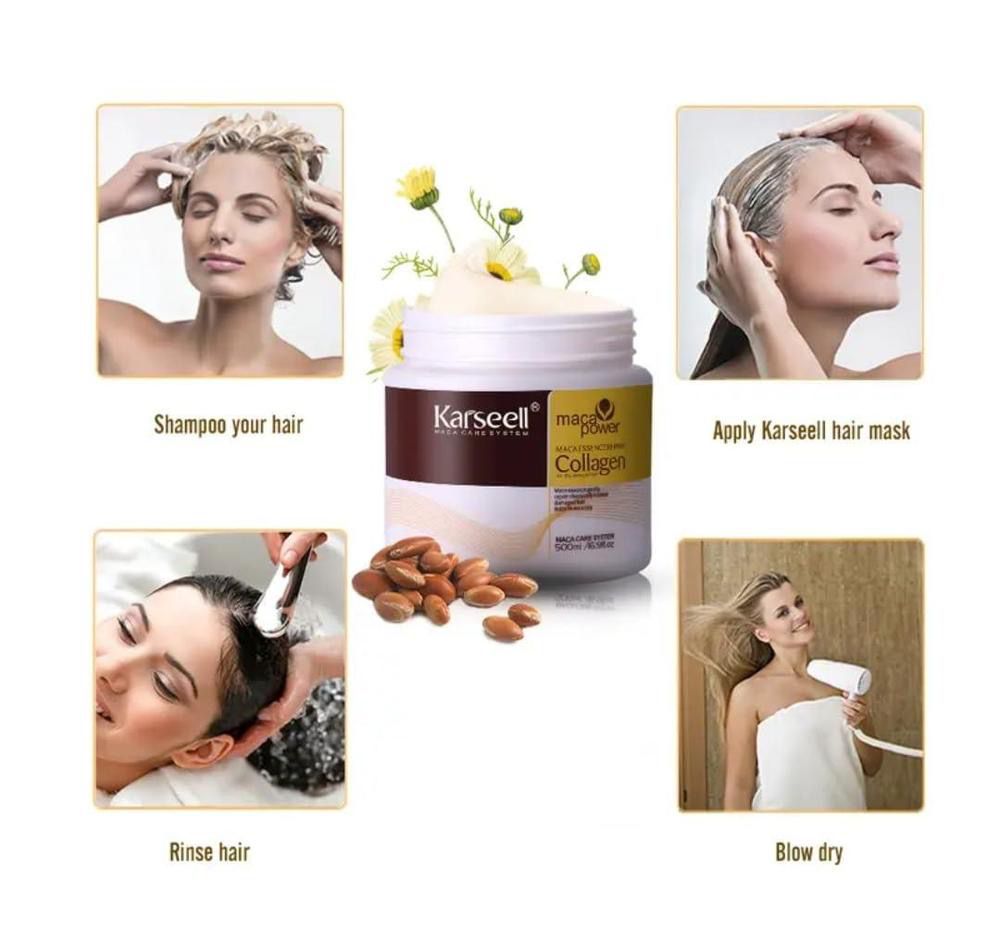 Collagen Hair Treatment Mask For Dry Damaged & All Hair Types – 500 Ml